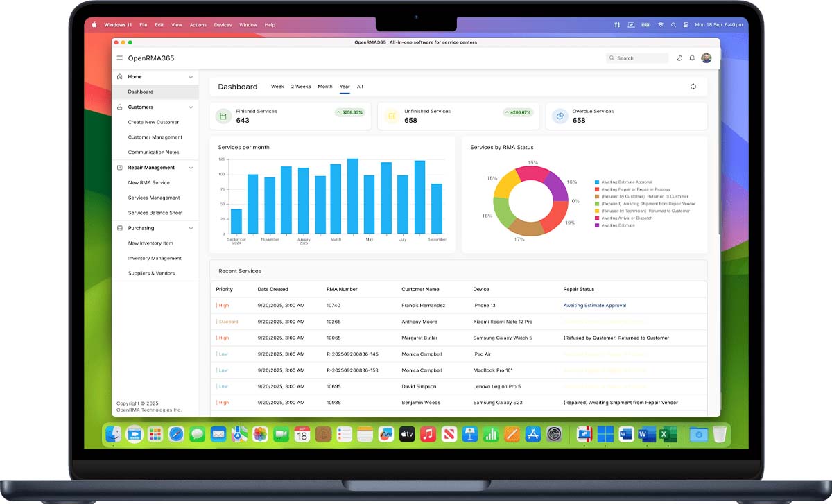 Manage your repair shop with ease.